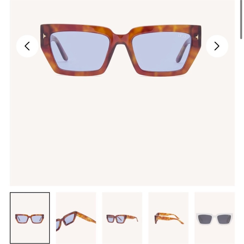 DEZI Switch Orange Tortoise-Blue Sunglasses - Picture 2 of 4